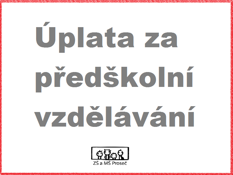 Úplata za předškolní vzdělávání